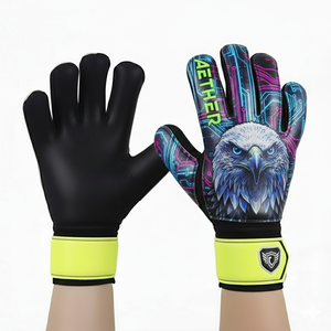 Gants de gardien de but de football pour enfants et jeunes, en cuir respirant, avec logo personnalisé - Product Image 3