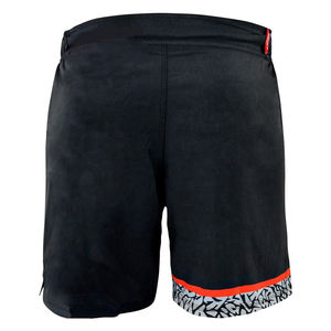 Pantalones Cortos de Boxeo de Satén Azul para Hombre, Cintura Elástica Blanca, 100% Algodón, Logotipo Personalizado Impreso con Transferencia Térmica en la Parte Delantera, Tela de 100g - Product Image 3
