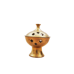 Handcrafted Antique Brass Incense Burner With Intricate Carved Lid Traditional <b>Tripod</b> Chinese Censer For Meditation & Zen Home - Product Image 6