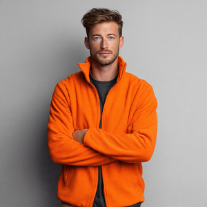 Chaquetas de Forro Polar de Alta Calidad para Hombre, Cuello Alto con Cremallera, Abrigo de Forro Polar, Chaqueta de Forro Polar con Cremallera para Hombre, Ropa Urbana - Product Image 1