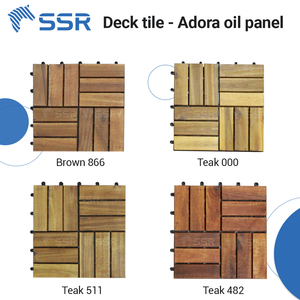 Azulejos de cubierta de Acacia para exteriores, azulejos de cubierta entrelazados, azulejos de cubierta de madera para patio, piscina, muebles de jardín al aire libre - Product Image 5