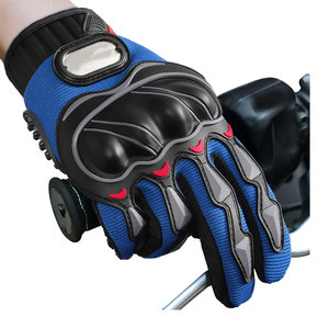 Guantes de Motociclismo de Dedo Completo, Color Azul y Negro, Material PU Antideslizante, para Uso en Exteriores, Universales para Hombre, para Todas las Temporadas - Product Image 2