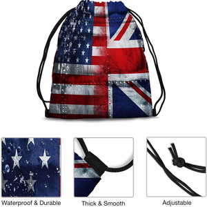 Sublimation <b>Drawstring</b> Bags Custom Logo Polyester Sports <b>Backpack</b> Lightweight Gym Travel Promotional String Bag - Product Image 4