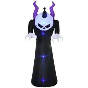 Decorazioni Gonfiabili LED di Halloween da 2,1 m: Zucca, Grimace e Fantasma per Esterni, Decorazioni per Prato e Giardino - Product Image 1