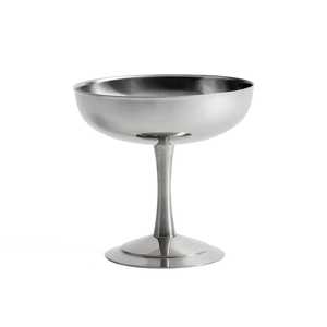 Gobelet à dessert en acier inoxydable à tige droite, bol moderne pour sundae, coupe à cocktail en métal – Vente en gros - Product Image 3