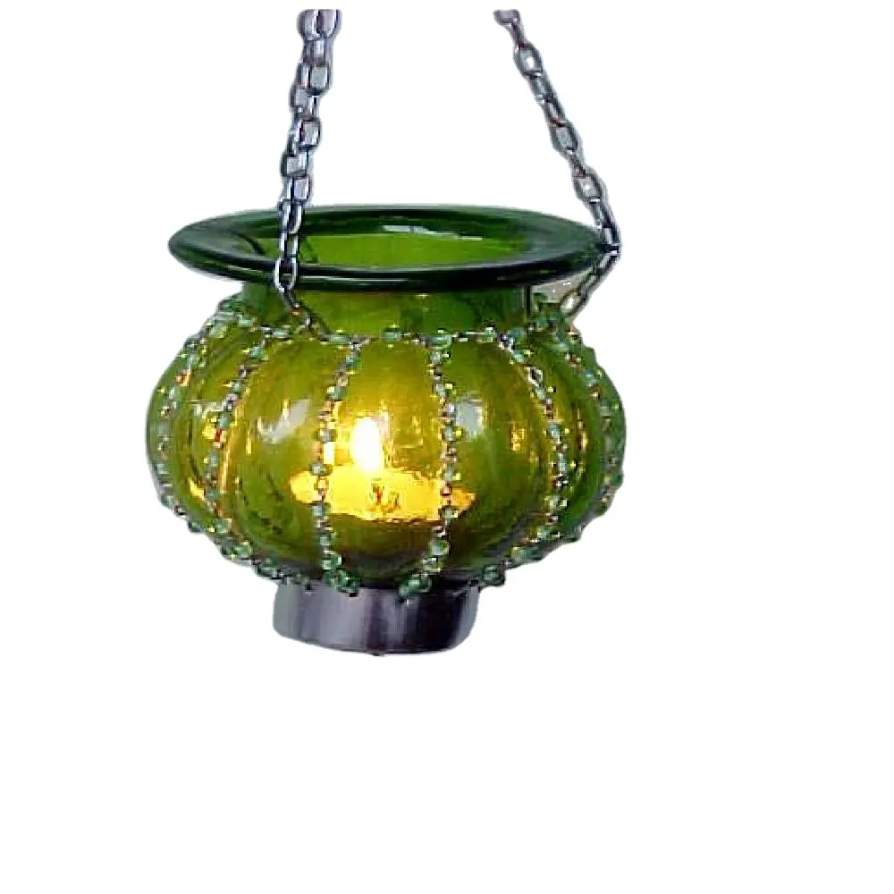 High Quality Best Collection Decorative Beads Hanging Glass Tealight for Home Decoration