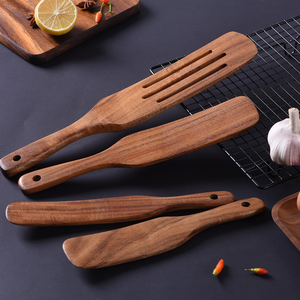 Solid <b>Wood</b> Spurtle Spoon Set Of 4 Lightweight Non Sticky <b>Kitchen</b> <b>Utensils</b> For Cooking in high Demand - Product Image 6