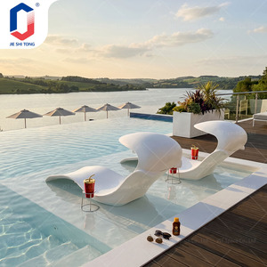 Chaise longue de jardin en rotin PE résistante aux intempéries et aux UV, inclinable, pour villa, cour, jardin, détente - Product Image 4