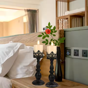 Bougeoir Antique Bougeoir Blanc Fer Table De Mariage Décor Bougeoir pour événements - Product Image 2