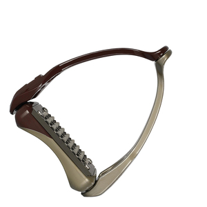 Étriers en aluminium avec finition marron et dorée pour l'équitation, équipement d'équitation durable. - Product Image 3