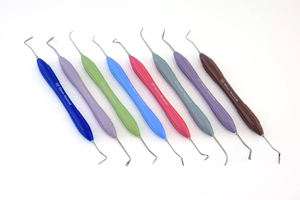 Kit d'instruments manuels pour composites dentaires 8 pièces, manche en silicone, cassette offerte, plusieurs couleurs, Classe I, certifié CE, 3 mors - Product Image 3