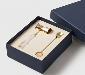 Ensemble de cuillères à bar en or moderne avec manche en céramique, résistantes au lave-vaisselle, cuillères à mélanger, ustensiles de cocktail pour mariage - Product Image 6