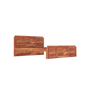 CIA Industries Teak Solid Wood <b>Platform</b> <b>Bed</b> Frame Traditional Rustic Design Adjustable Slats Assemblable Headboard Footboard - Product Image 2