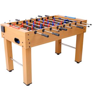 Mesa de Futbolín Hurricane de 54 Pulgadas con Acabado Cerezo Claro, Puntuación Analógica y Accesorios Marrones Gratis para Salas de Juego Familiares - Product Image 6
