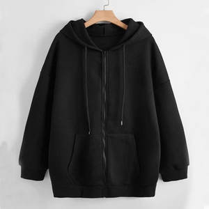 Men's Premium <b>Black</b> Embroidered Zipper <b>Hoodie</b> Solid Midnight Onyx Full <b>Zip</b> Jacket | Urban Athletic Gym Training Waterproof - Product Image 1