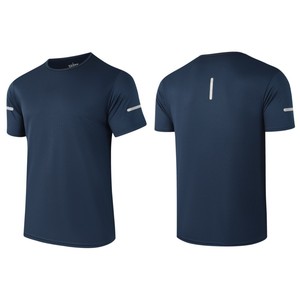 Wholesale Custom Back Brand Logo Cotton/Polyester O-Neck Short Sleeve Regular Fit <b>Men's</b> T-<b>Shirt</b> Knitted Plain Casual Quick Dry - Product Image 1