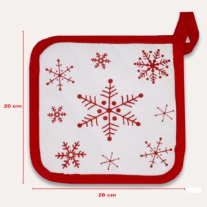 Porte-casserole décoratif de Noël, couleur et taille personnalisées, 100% coton, écologique, résistant au four, passe au lave-vaisselle - Product Image 5