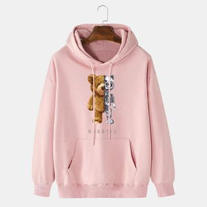 เสื้อฮู้ดผู้ชายแบบสวมหัว ผ้าฟลีซสั่งทำพิเศษ 100% ผ้าฝ้าย สีพื้น สไตล์ลำลองสำหรับฤดูหนาว สไตล์สตรีท ผู้ผลิตแบบ OEM ODM - Product Image 4