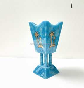 Vente en gros Brûleur d'encens Bakhoor en résine de bois d'agar avec incrustation de nacre Bouchon d'anis étoilé Usage religieux pour l'Aïd Ramadan Idées cadeaux - Product Image 5