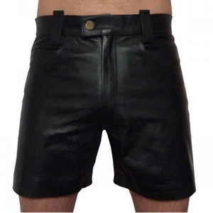 Shorts en cuir avec logo personnalisé, coupe anatomique décontractée pour un style de vie moderne et des occasions festives, vente en gros d'usine Sialkot - Product Image 1