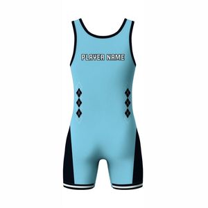 Singlet de Lucha Unisex con Diseño de Circuito Rojo Sublimado, Súper Suave, de Spandex, que Absorbe la Humedad, Ajustado, para Adultos - Product Image 4