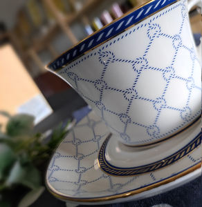 ชุดถ้วยกาแฟลายพอร์ซเลนสุดหรูเชือกพิมพ์ลายน้ำลอกลายของขวัญโปรโมชั่นแปลกใหม่จากไต้หวัน - Product Image 4