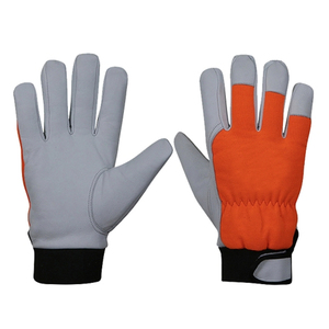 Gants de travail robustes en cuir de vachette de qualité A, respirants, pour la construction et les travaux en extérieur, protection des mains - Product Image 2
