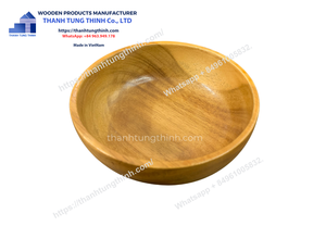 Ensemble de service en bois Thinh, bol à 3 compartiments avec poignée, poli à la main, design minimaliste écologique pour le camping - Product Image 5