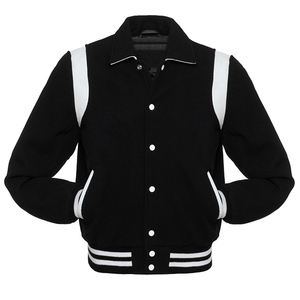 Custom Logo Premium Quality Coated Men's Baseball Varsity Jacket Stand Collar Front Position Eco-Friendly Waterproof Windproof - Product Image 1