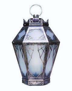 Copper Antique <b>Black</b> Iron <b>Lanterns</b> with Glass Panels for Home Decoration - Product Image 5