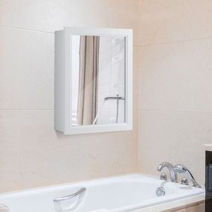 Armadietto da Bagno a Specchio con Porta Singola e Ripiano Regolabile - Product Image 2