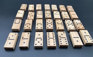 ILAHI's Colored Wooden Double Six <b>Domino</b> <b>Game</b> <b>Set</b> 28 Pcs Eco-Friendly Carved Engraved Antique Design Rectangle High Wooden Box - Product Image 3
