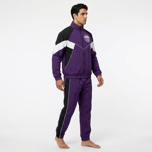 Ensemble veste coupe-vent à demi-zip pour homme et pantalon de jogging en nylon personnalisé - Product Image 5