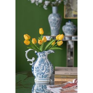 Elegant Floral Design 35.5x35.5x19\" Round <b>Coffee</b> <b>Table</b> with Mirrored <b>Silver</b> Finish - Product Image 4