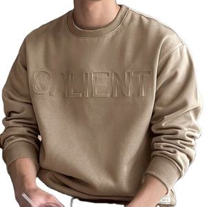 Sweat-shirt pull-over personnalisable pour homme avec logo en relief Style tendance hivernal avec bande élastique - Product Image 1