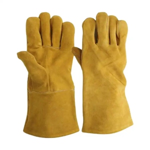 Gants de sécurité en cuir de vachette de haute qualité, résistants aux flammes et à la chaleur, pour la lutte contre les incendies industriels et la soudure - Product Image 1