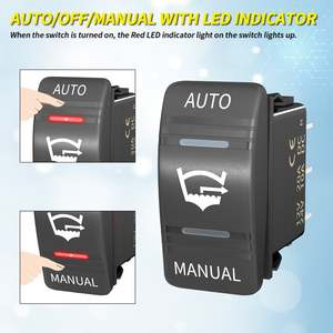 Panel de interruptores basculantes impermeable de 3 vías SPDT para bomba de achique automática/manual, 20A 12V CC, 10A 24V CC - Product Image 6