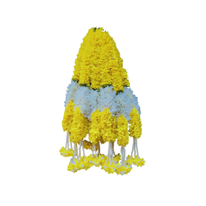 Guirnaldas Colgantes de Pared de Flores Artificiales de Genda Phool, Marigold y Tuberose, Clásicas, Elegantes, Vintage, de Lujo, para Decoración del Hogar, Bodas y Festivales - Product Image 4