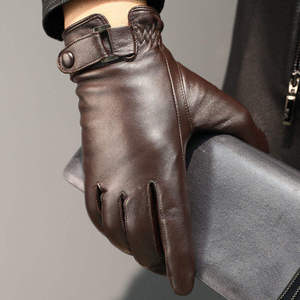 Gants complets unisexes légers en cuir véritable imperméable de qualité supérieure compatibles avec les écrans tactiles pour l'extérieur – Vente en gros Royal Leather Works - Product Image 4