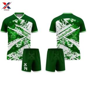 Uniforme de Fútbol 7V7 Unisex, Personalizado con Impresión Digital, Transpirable, de Secado Rápido, 100% Poliéster, Cintura Elástica Corta - Product Image 1