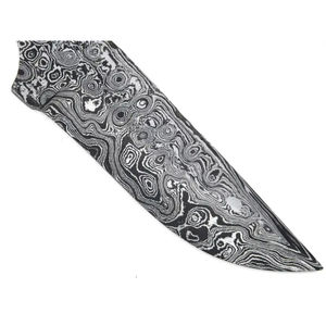 Couteau Burraq personnalisé fait main en acier Damas, lame vierge, motif goutte de pluie, multifonctionnel, pour usage extérieur, cadeau idéal - Product Image 3