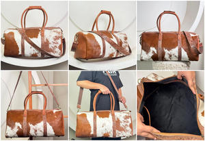 Usine Nouveau Design Fabriqué À La Main En Cuir De Vachette Sac Duffel Spacieux Intérieur Vintage Voyage Compagnon Nuit Weekender Sacs - Product Image 3