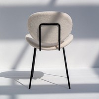 Chaise de salle à manger Vandana Zentrix Neo Off White Boucle avec un design ergonomique moderne et un confort premium