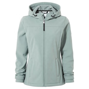 <b>Women's</b> Windproof Waterproof Softshell Hooded <b>Jacket</b> <b>Zip</b> <b>Up</b> Fleece Lined Outdoor Winter Coat - Product Image 1