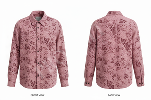 Camisa de Vestir con Botones y Estampado Floral para Todas las Temporadas, Diseño Floral a Cuadros Personalizado, Estilo Casual y Cómodo - Product Image 2