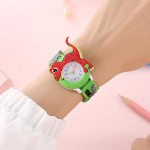 Bracelet de montre en silicone motif dinosaure mignon pour enfants, idéal pour les montres d'extérieur, cadeau pour fils 7912 - Product Image 3