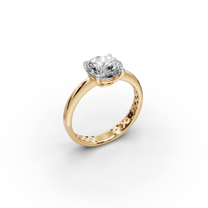 Bague en diamant de laboratoire taillé 2 TCW, plaqué or blanc, style vintage classique, bijoux de mariage et de fiançailles, certifiée IGI, sertissage en or - Product Image 4