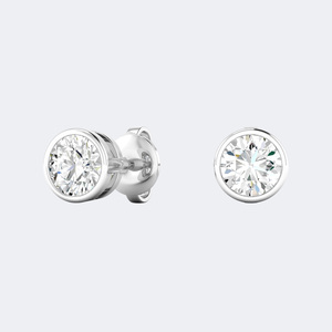 Boucles d'oreilles de luxe en or 9 carats plaqué or, serties de diamants de laboratoire de couleur E, taille ronde, 0,50 carat au total, certifiées IGI - Product Image 4
