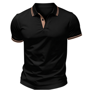 เสื้อโปโลแขนยาวทรงเข้ารูปสำหรับผู้ชาย เหมาะสำหรับใส่ทำงานแบบลำลอง ขายส่ง รับทำโลโก้ ผ้าคอตตอนผสม ผลิตจากโรงงาน MOQ ต่ำ - Product Image 1