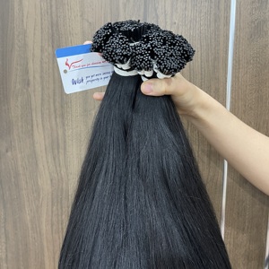 ต่อผมแท้เวียดนามแบบตรงธรรมชาติ เกรดพรีเมียม สีดำนุ่มสลวย แบบ I-Tip คุณภาพสูง - Product Image 4